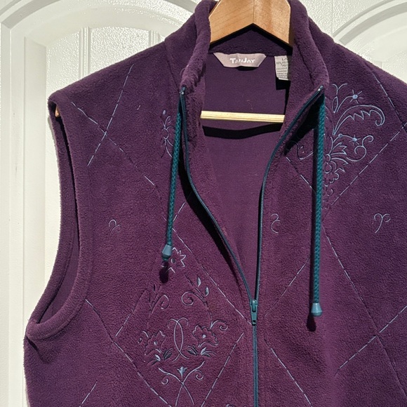 TanJay Jackets & Blazers - TanJay Deep Purple Vest with Teal Accents